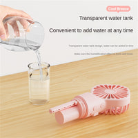 Strong Power Spray Humidification Small Fan Humidification Usb Charging Portable Fan Icy And Refreshing Fan Water Supplement.