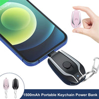 1500mAh Mini Power Emergency Pod Keychain Charger With Type-C Ultra-Compact Mini Battery Pack Fast Charging Backup Power Bank | phone charger |  
Introducing our 1500mAh Mini Power Emergency Pod Keychain Charger, the ultimate solution for keep