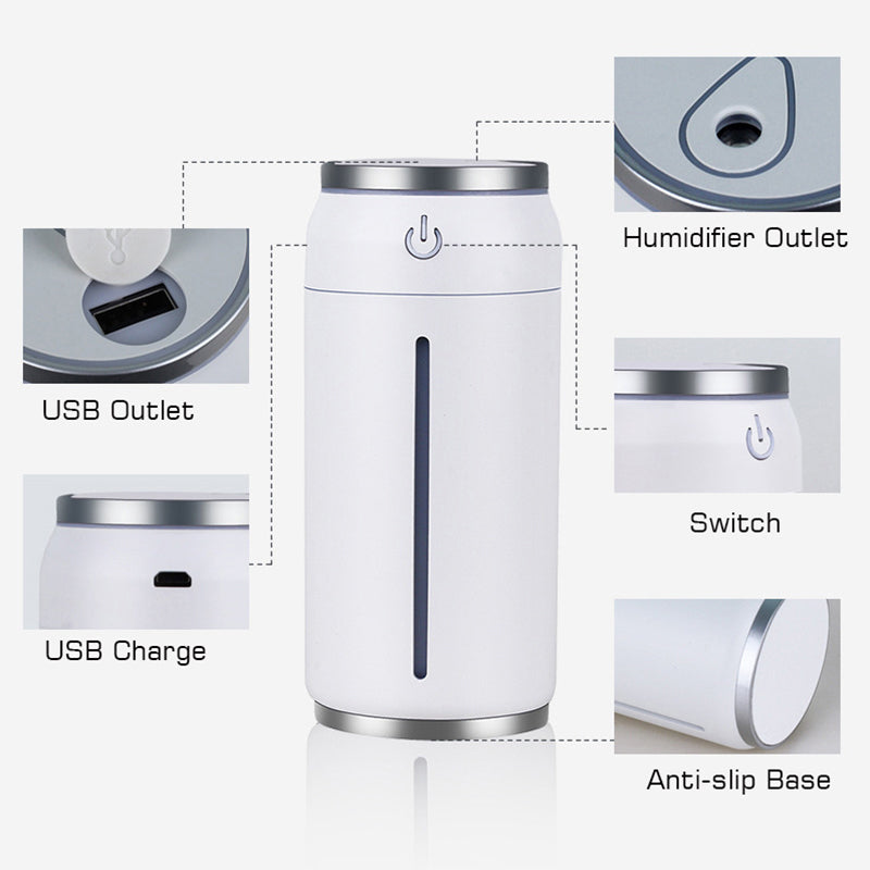 Hot Selling Car Humidifier 220ML Mini USB Aroma Diffuser Wholesale Air Humidificator.