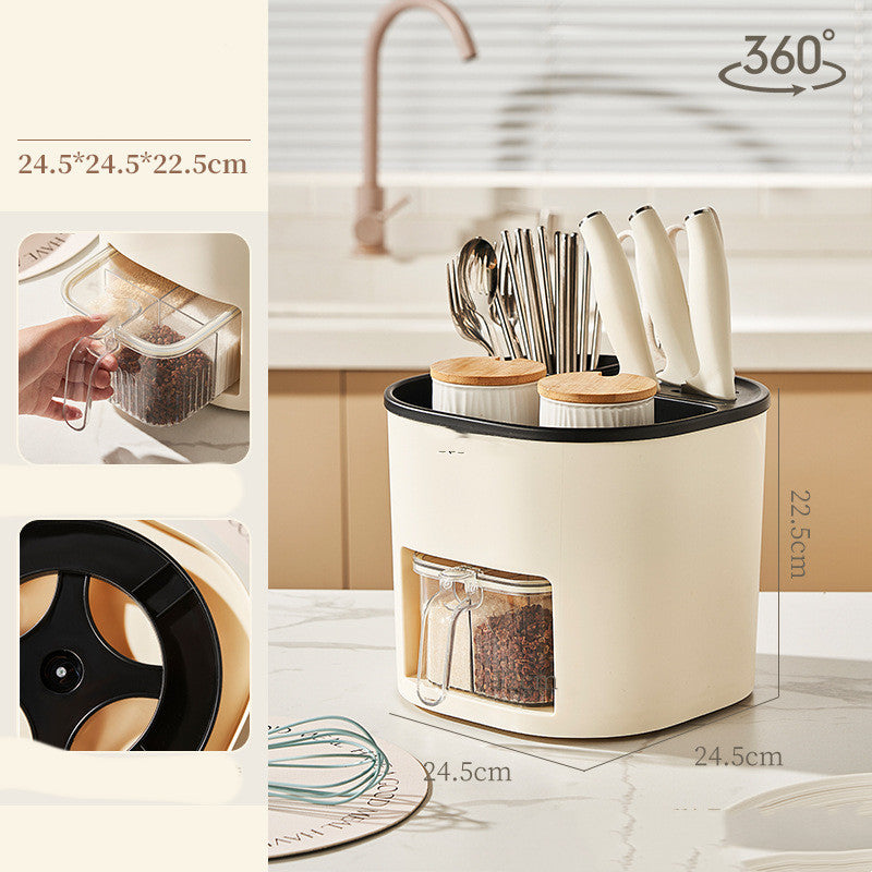 Kitchen Storage Multifunctional Large-capacity Chopstick Spoon Storage Holder Cutlery Knife Fork Kitchen Tools.