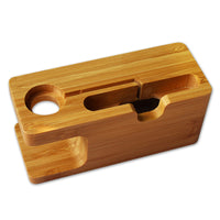 Watch bamboo stand smart phone stand lazy phone stand.