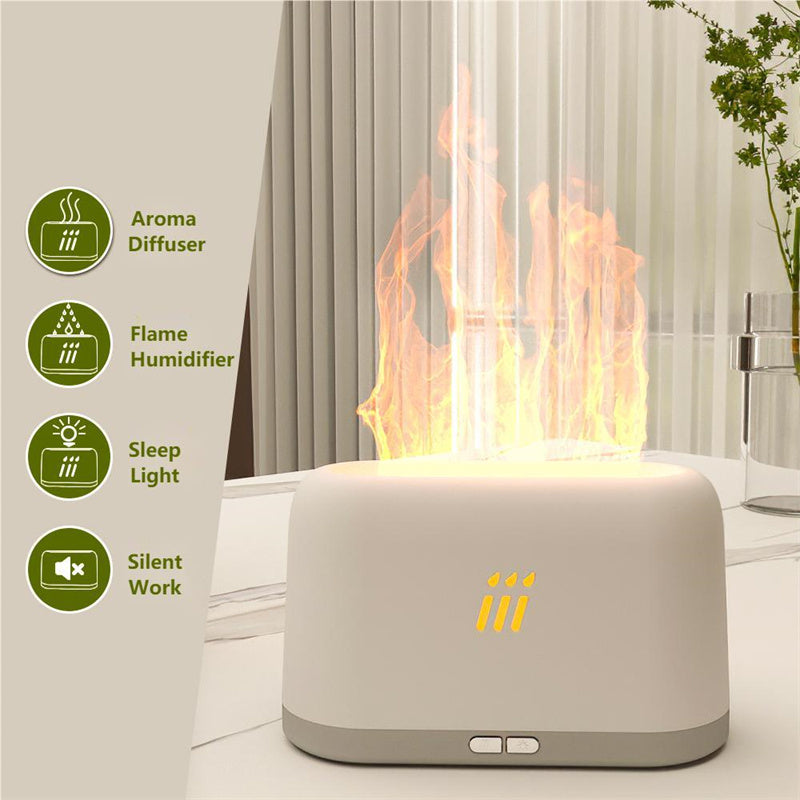 Flame Aroma Diffuser Air Humidifier Ultrasonic Cool Mist Maker Fogger Led Essential Oil Flame Lamp Difusor | air quality | 
 Overview:


 1. WATER-FREE POWER-OF PROTECTION: Effectively prevent dry burning.
 
 2. NOT WET THE