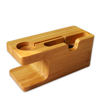 Watch bamboo stand smart phone stand lazy phone stand.