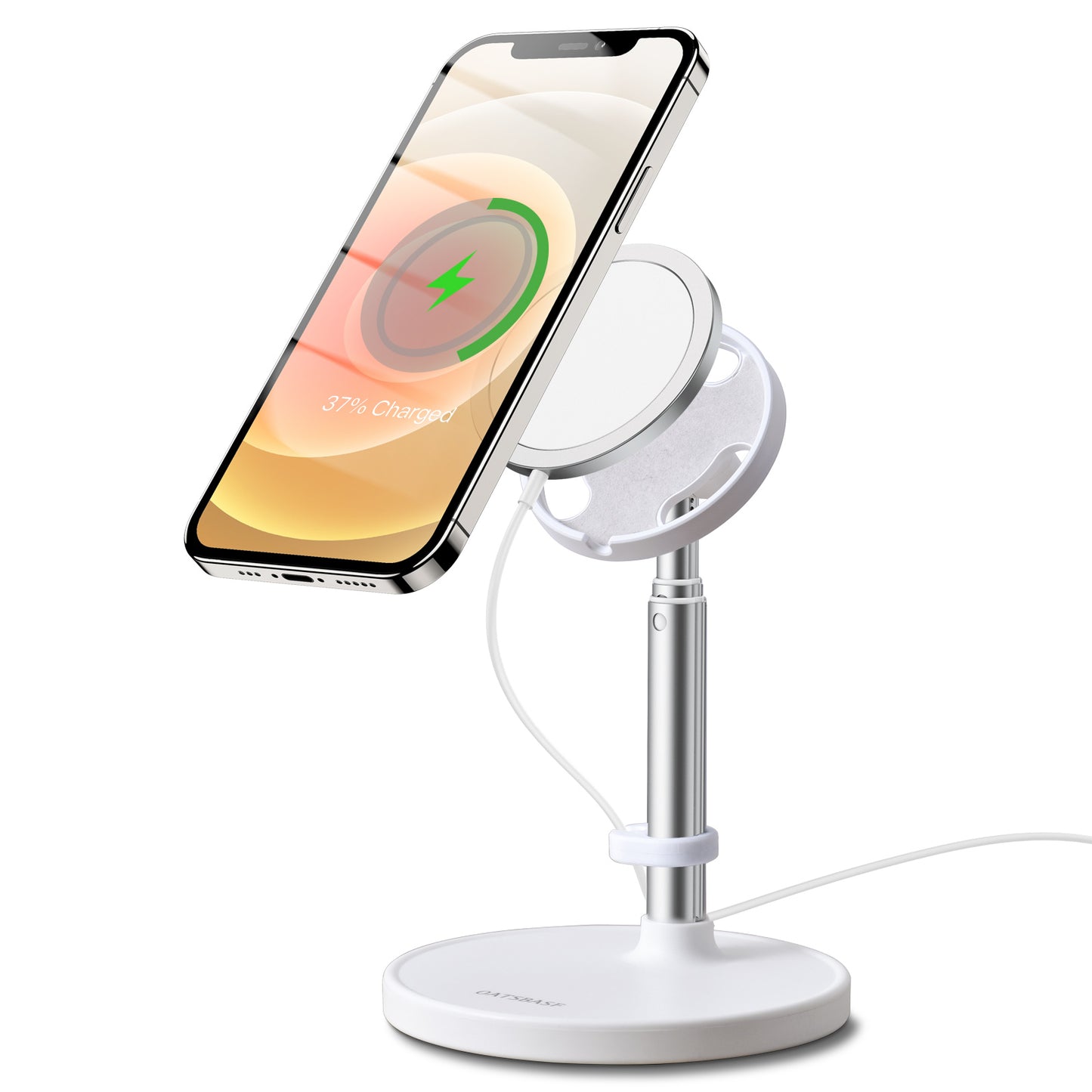 Magnetic Wireless Phone Charger Stand Adjustable Telescopic.