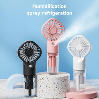 Strong Power Spray Humidification Small Fan Humidification Usb Charging Portable Fan Icy And Refreshing Fan Water Supplement.