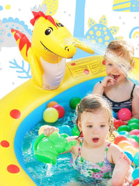 Inflatable Cartoon Dinosaur Fountain Swimming Pool Children's Kindergarten Outdoor Water Baby Watering Toys.