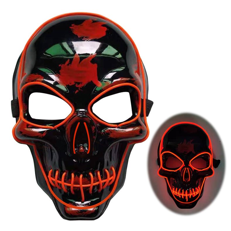 halloween 2023 skeleton mask led glow scary mask - 20