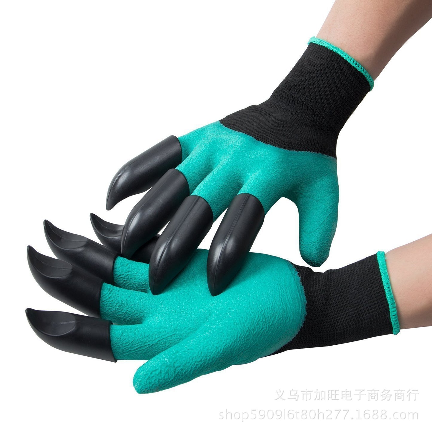 Hand with claw garden planting flower excavation gloves waterproof labor insurance excavation pit plant double claw anti-slip protective gloves